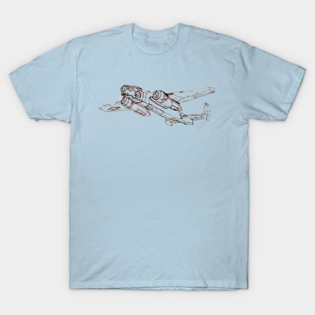 WW2 Lancaster Bomber T-Shirt by Words Fail Me